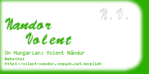 nandor volent business card